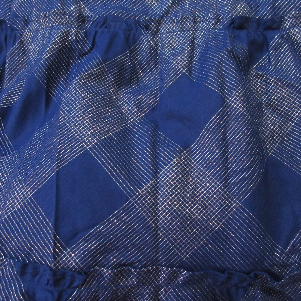 NWT Hill House Nesli Nap Dress in Navy Glitter Check Smocked Midi S - Picture 3 of 5
